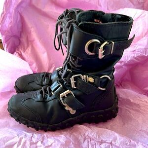 Pom D’api black kid’s boots size 30 Us 12